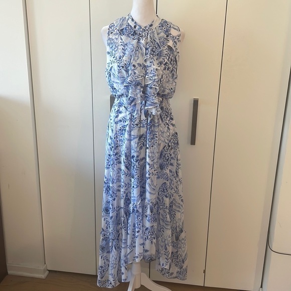Misa Los Angeles Dresses & Skirts - MISA Los Angeles Blue White Sleeveless Maxi Dress XS